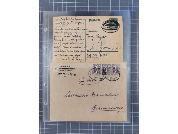 1866/1956, Bahnpost 245 Briefe, Karten, dabei 136 Belege AD/Kaiserreich
