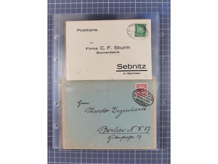 1866/1956, Bahnpost 245 Briefe, Karten, dabei 136 Belege AD/Kaiserreich
