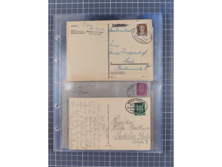 1866/1956, Bahnpost 245 Briefe, Karten, dabei 136 Belege AD/Kaiserreich
