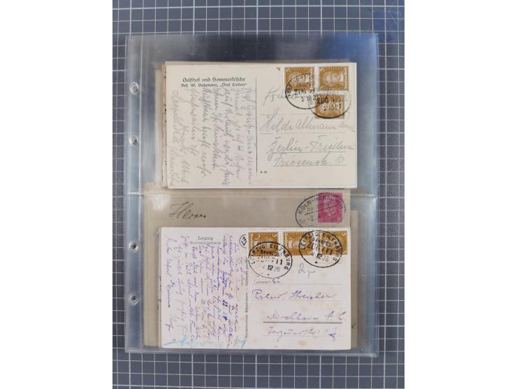 1866/1956, Bahnpost 245 Briefe, Karten, dabei 136 Belege AD/Kaiserreich
