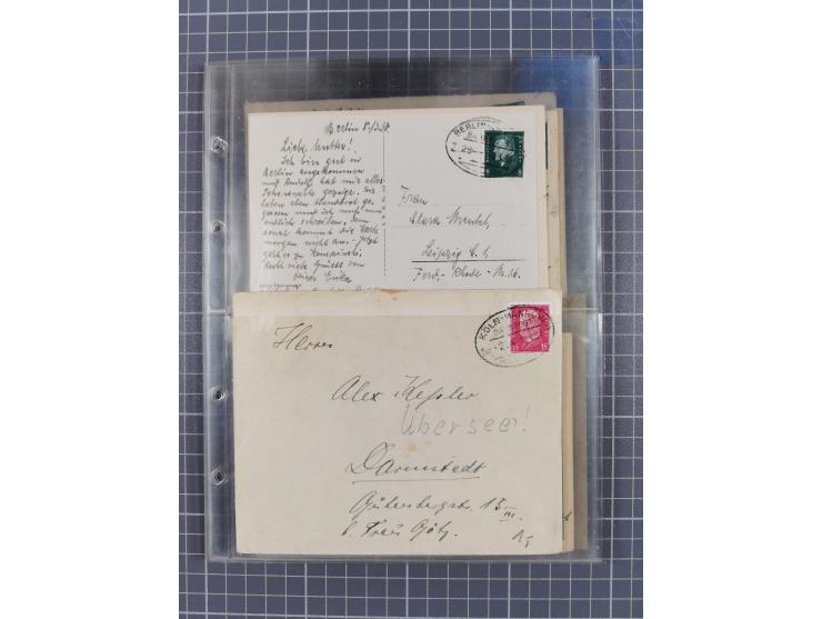 1866/1956, Bahnpost 245 Briefe, Karten, dabei 136 Belege AD/Kaiserreich
