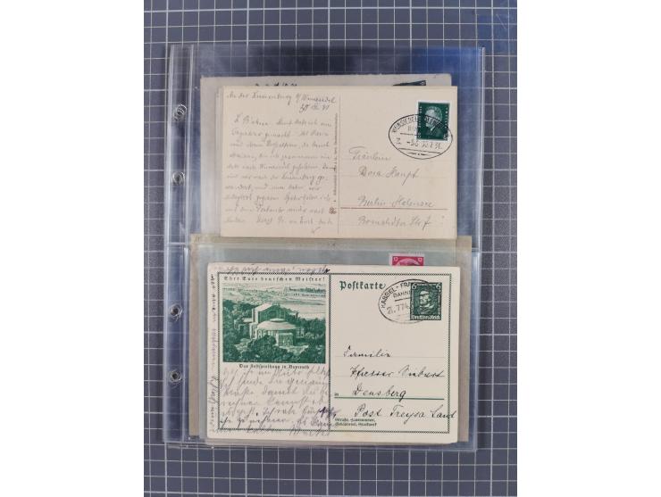 1866/1956, Bahnpost 245 Briefe, Karten, dabei 136 Belege AD/Kaiserreich
