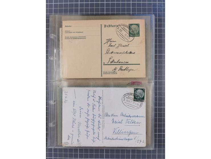 1866/1956, Bahnpost 245 Briefe, Karten, dabei 136 Belege AD/Kaiserreich
