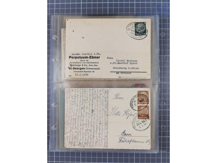 1866/1956, Bahnpost 245 Briefe, Karten, dabei 136 Belege AD/Kaiserreich
