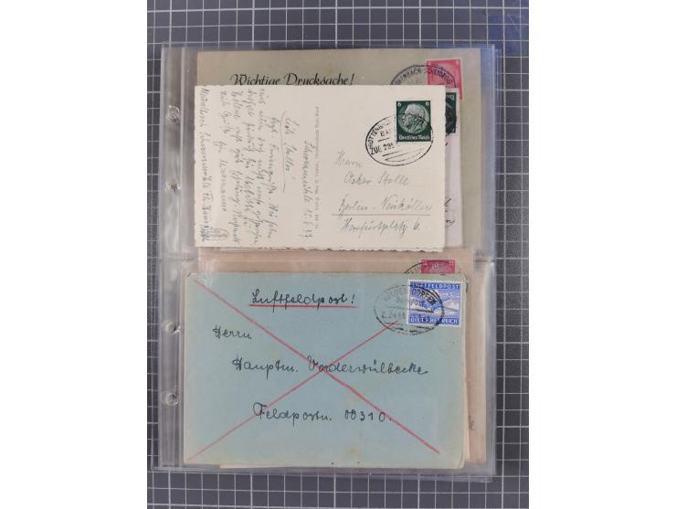 1866/1956, Bahnpost 245 Briefe, Karten, dabei 136 Belege AD/Kaiserreich
