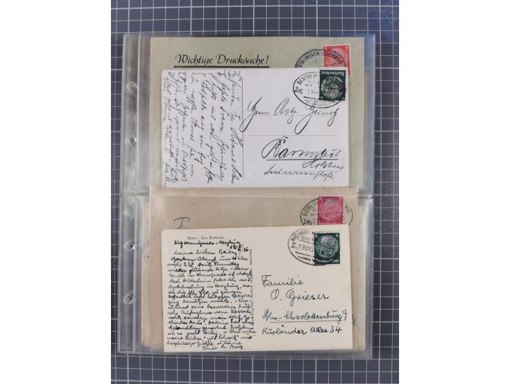 1866/1956, Bahnpost 245 Briefe, Karten, dabei 136 Belege AD/Kaiserreich
