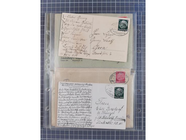 1866/1956, Bahnpost 245 Briefe, Karten, dabei 136 Belege AD/Kaiserreich
