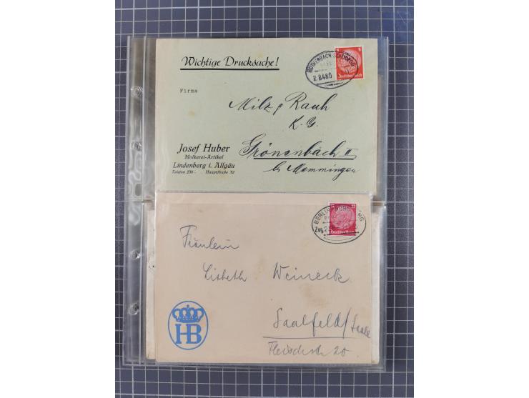 1866/1956, Bahnpost 245 Briefe, Karten, dabei 136 Belege AD/Kaiserreich
