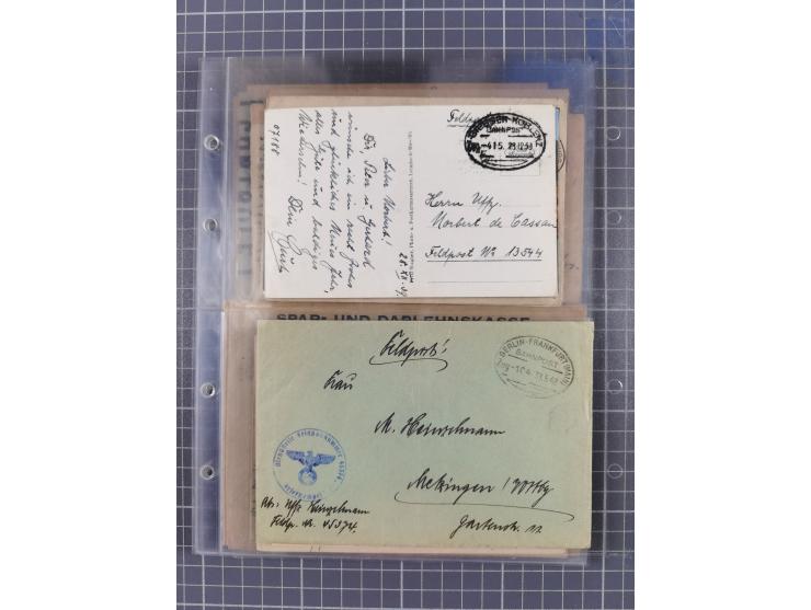 1866/1956, Bahnpost 245 Briefe, Karten, dabei 136 Belege AD/Kaiserreich
