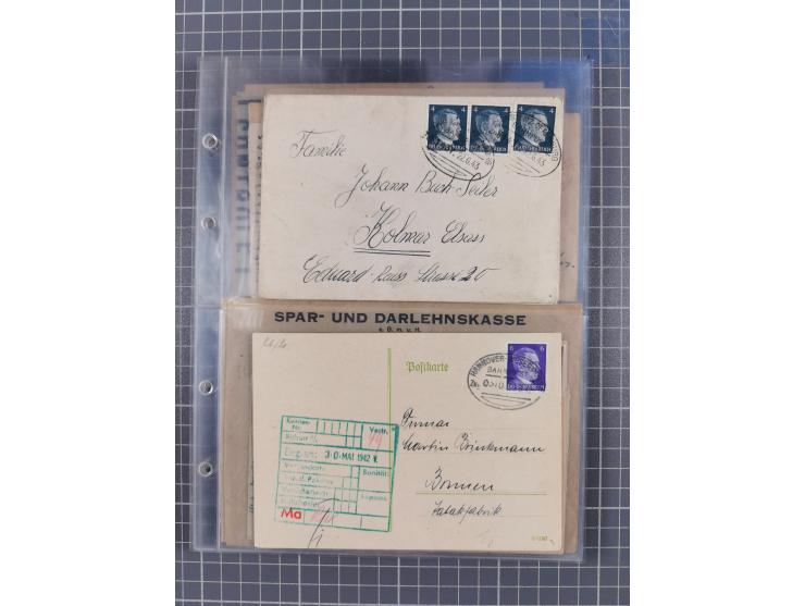 1866/1956, Bahnpost 245 Briefe, Karten, dabei 136 Belege AD/Kaiserreich
