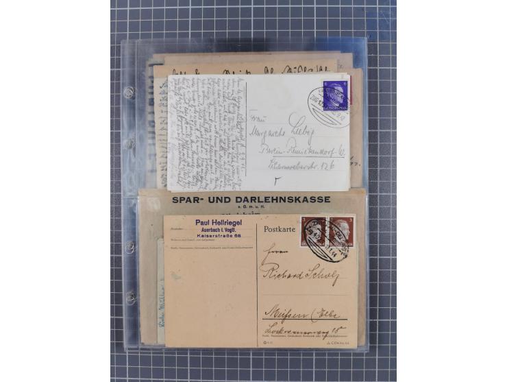 1866/1956, Bahnpost 245 Briefe, Karten, dabei 136 Belege AD/Kaiserreich
