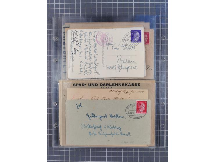 1866/1956, Bahnpost 245 Briefe, Karten, dabei 136 Belege AD/Kaiserreich
