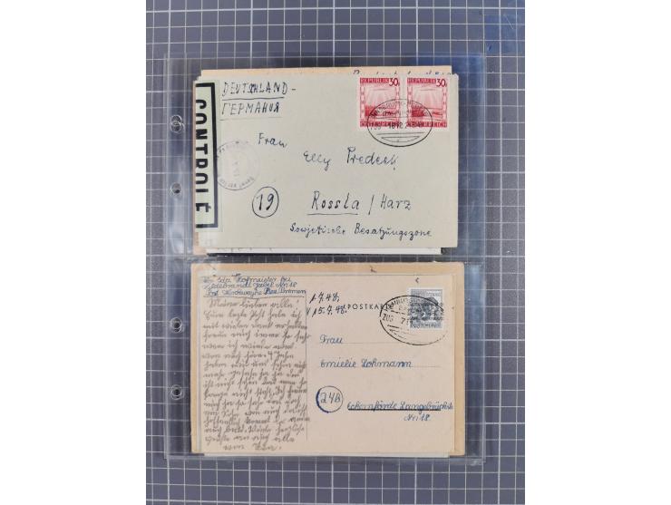 1866/1956, Bahnpost 245 Briefe, Karten, dabei 136 Belege AD/Kaiserreich
