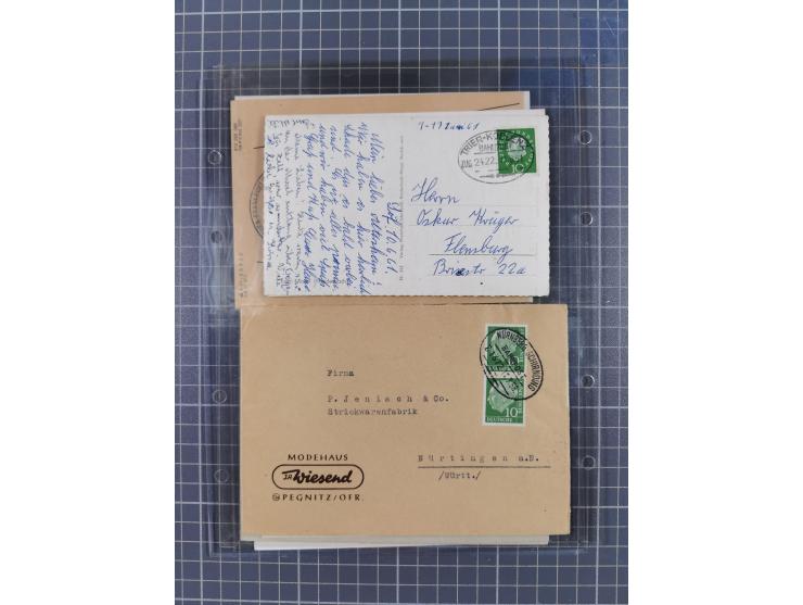 1866/1956, Bahnpost 245 Briefe, Karten, dabei 136 Belege AD/Kaiserreich
