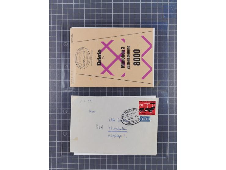 1866/1956, Bahnpost 245 Briefe, Karten, dabei 136 Belege AD/Kaiserreich
