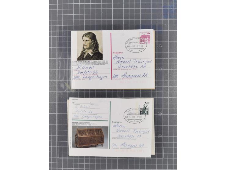 1866/1956, Bahnpost 245 Briefe, Karten, dabei 136 Belege AD/Kaiserreich
