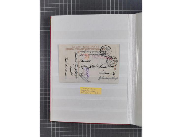 1898/1906(ca.), Album mit 35 Briefen, Karten, Ansichtskarten, Ganzsachen und Feldpostbelegen, mit 7 x Marineschiffspost, dabe