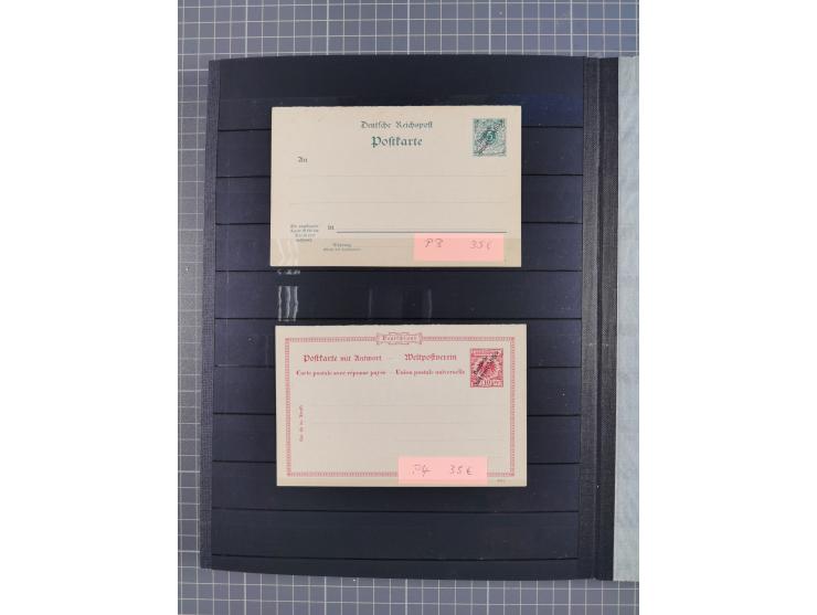 1898/1906(ca.), Briefalbum mit 26 Briefen, viele Ansichtskarten und Ganzsachen, dabei etliche bessere Belege u.a. Seepostbrie