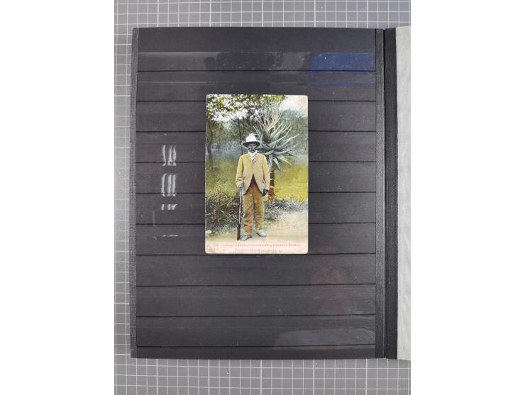 1898/1906(ca.), Briefalbum mit 26 Briefen, viele Ansichtskarten und Ganzsachen, dabei etliche bessere Belege u.a. Seepostbrie