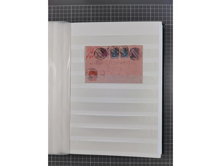 1916/23, interessante Sammlung “Rohrpost” mit fast Briefen, Karten und Ganzsachen. Dabei u.a. Mi.-Nr. 89IIx EF auf Karte nach