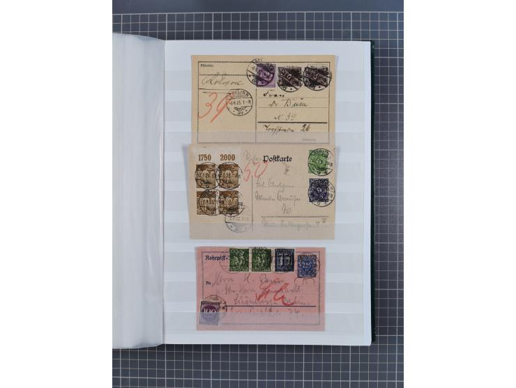 1916/23, interessante Sammlung “Rohrpost” mit fast Briefen, Karten und Ganzsachen. Dabei u.a. Mi.-Nr. 89IIx EF auf Karte nach