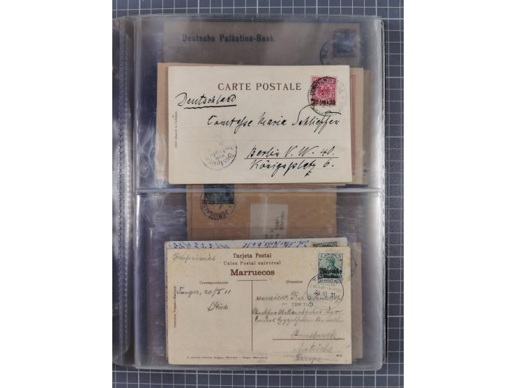 Türkei bis Togo, 70 Briefe, viele Ansichtskarten und Ganzsachen (DNG, DOA. Kamerun, Marianen, Togo, Marokko und Türkei) dabei