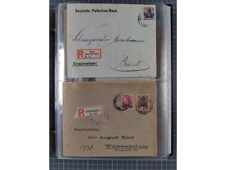 Türkei bis Togo, 70 Briefe, viele Ansichtskarten und Ganzsachen (DNG, DOA. Kamerun, Marianen, Togo, Marokko und Türkei) dabei