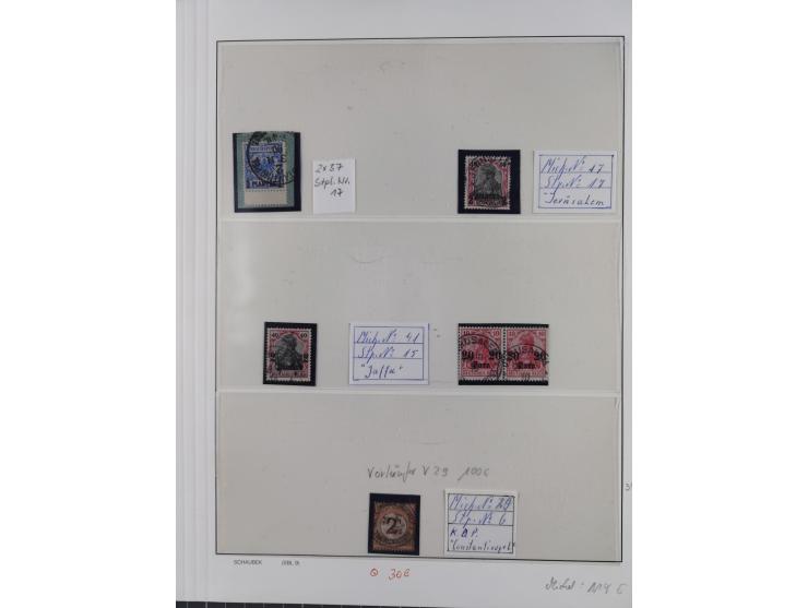 STEMPELSAMMLUNG: 226 Marken/ Briefausschnitten, mit einigen besseren Marken, z. B. China Nr. 44 AI, Türkei V 29 und Nr. 21 II