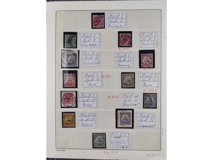 STEMPELSAMMLUNG: 226 Marken/ Briefausschnitten, mit einigen besseren Marken, z. B. China Nr. 44 AI, Türkei V 29 und Nr. 21 II