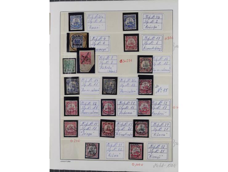 STEMPELSAMMLUNG: 226 Marken/ Briefausschnitten, mit einigen besseren Marken, z. B. China Nr. 44 AI, Türkei V 29 und Nr. 21 II