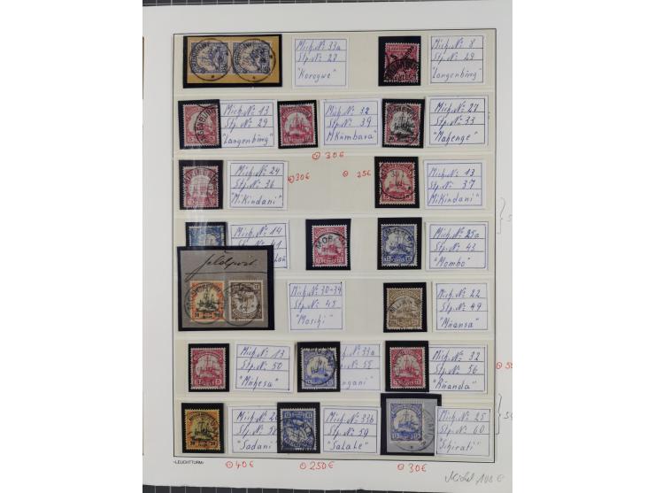 STEMPELSAMMLUNG: 226 Marken/ Briefausschnitten, mit einigen besseren Marken, z. B. China Nr. 44 AI, Türkei V 29 und Nr. 21 II