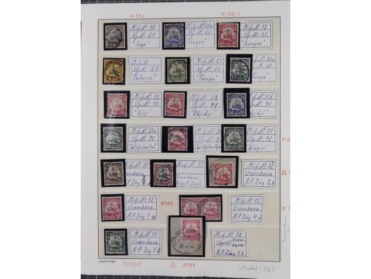 STEMPELSAMMLUNG: 226 Marken/ Briefausschnitten, mit einigen besseren Marken, z. B. China Nr. 44 AI, Türkei V 29 und Nr. 21 II