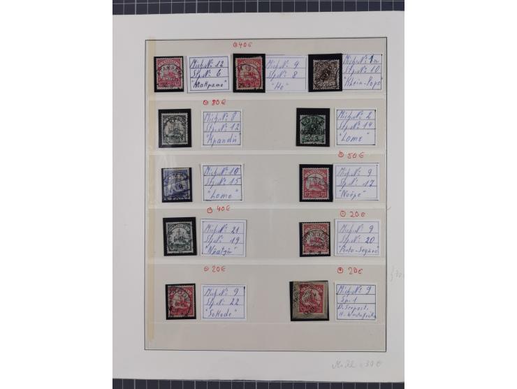 STEMPELSAMMLUNG: 226 Marken/ Briefausschnitten, mit einigen besseren Marken, z. B. China Nr. 44 AI, Türkei V 29 und Nr. 21 II