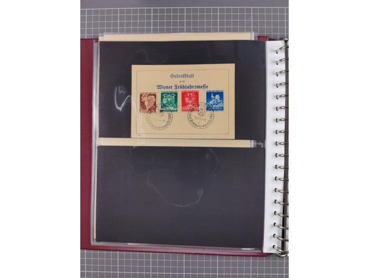 1933/45, Propaganda Album mit 52 Gedenkblättern, mit vielen besseren und großformatigen Stücken, insgesamt gute Erhaltung (4 