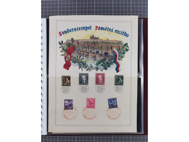 1933/45, Propaganda Album mit 52 Gedenkblättern, mit vielen besseren und großformatigen Stücken, insgesamt gute Erhaltung (4 