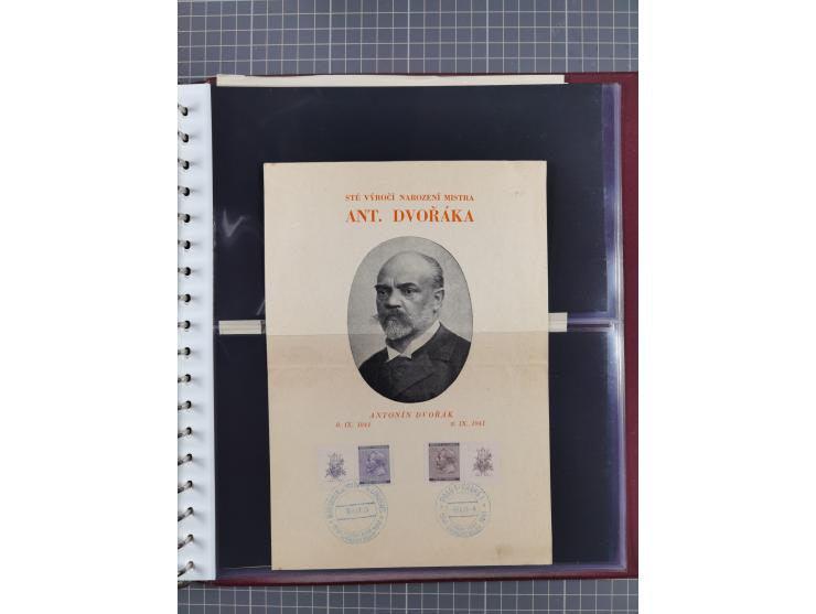 1933/45, Propaganda Album mit 52 Gedenkblättern, mit vielen besseren und großformatigen Stücken, insgesamt gute Erhaltung (4 