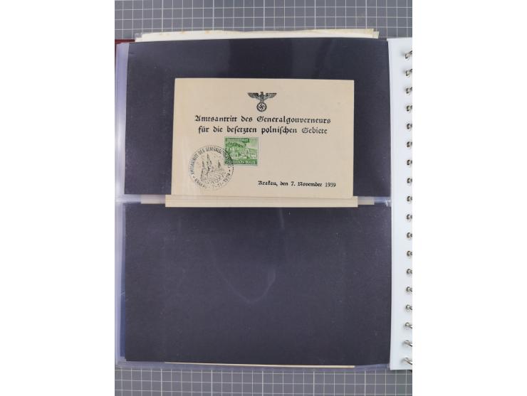 1933/45, Propaganda Album mit 52 Gedenkblättern, mit vielen besseren und großformatigen Stücken, insgesamt gute Erhaltung (4 