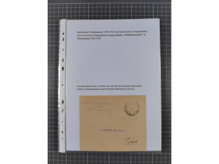 1933/45, Dokumentation: "Italienische Fremdarbeiter 1939-1943 und italienische Zwangsarbeiter sowie in zivile Zwangsarbeiter 