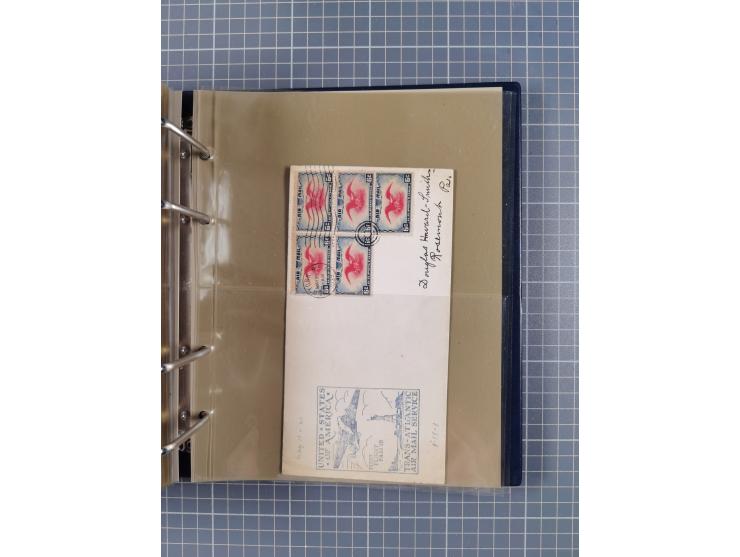 1903/80, &nbsp;Album mit 128 Mehrfachfrankaturen mit mindestens vier Marken, meistens aber mit mehr Marken (48 St. Ausland) d