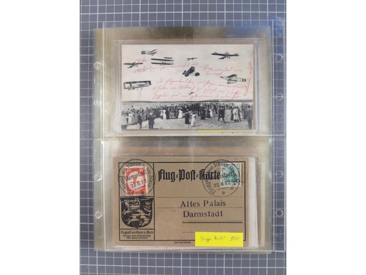 1910/45, Deutsche und internationale Flugpost, 2 Alben mit 430 Briefen, Karten, GZ, Ansichtskarten, dabei Deutsches Reich mit