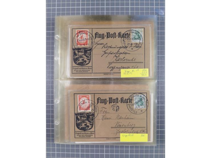 1910/45, Deutsche und internationale Flugpost, 2 Alben mit 430 Briefen, Karten, GZ, Ansichtskarten, dabei Deutsches Reich mit
