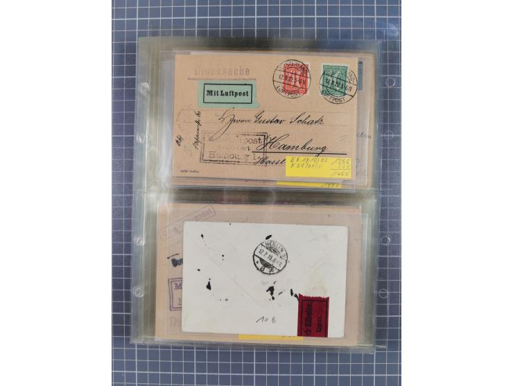 1910/45, Deutsche und internationale Flugpost, 2 Alben mit 430 Briefen, Karten, GZ, Ansichtskarten, dabei Deutsches Reich mit