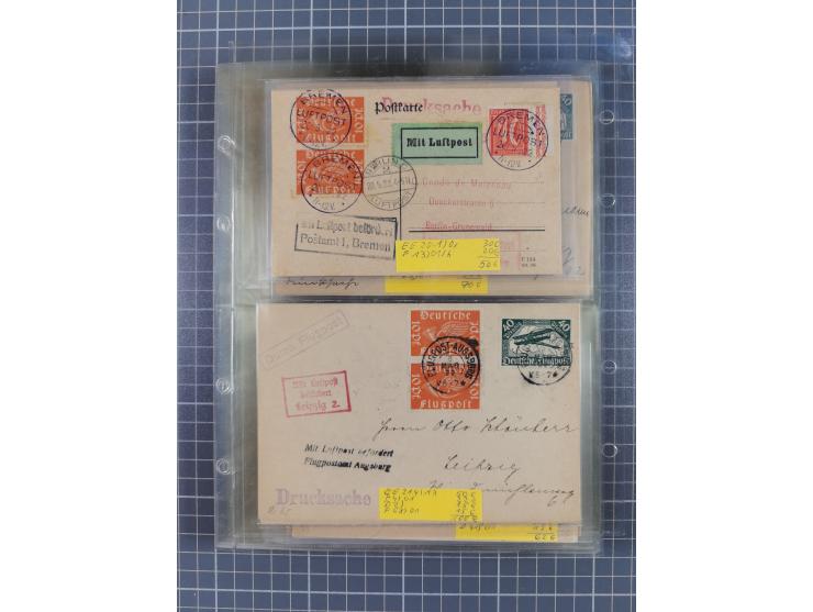 1910/45, Deutsche und internationale Flugpost, 2 Alben mit 430 Briefen, Karten, GZ, Ansichtskarten, dabei Deutsches Reich mit