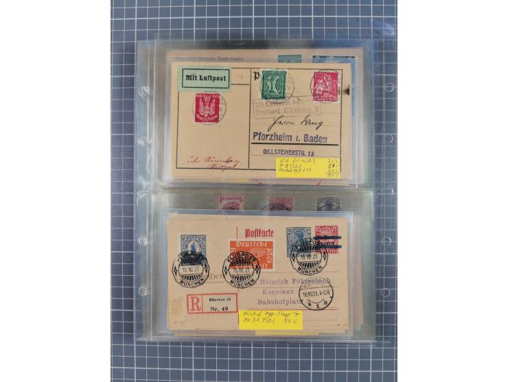1910/45, Deutsche und internationale Flugpost, 2 Alben mit 430 Briefen, Karten, GZ, Ansichtskarten, dabei Deutsches Reich mit