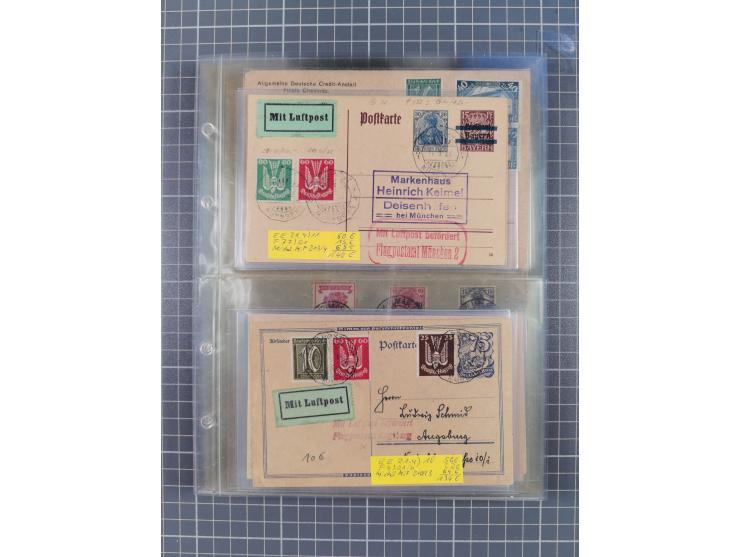 1910/45, Deutsche und internationale Flugpost, 2 Alben mit 430 Briefen, Karten, GZ, Ansichtskarten, dabei Deutsches Reich mit