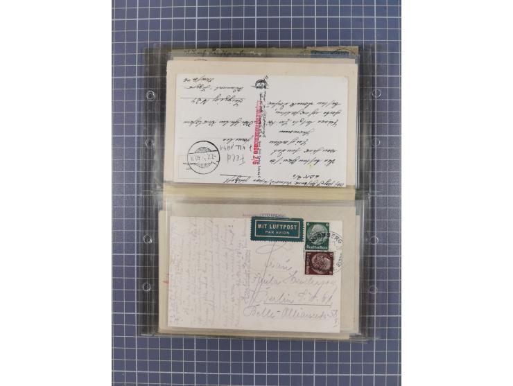 1910/45, Deutsche und internationale Flugpost, 2 Alben mit 430 Briefen, Karten, GZ, Ansichtskarten, dabei Deutsches Reich mit