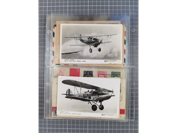 1910/45, Deutsche und internationale Flugpost, 2 Alben mit 430 Briefen, Karten, GZ, Ansichtskarten, dabei Deutsches Reich mit
