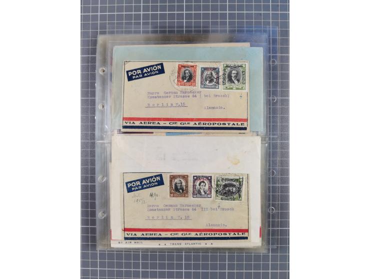 1910/45, Deutsche und internationale Flugpost, 2 Alben mit 430 Briefen, Karten, GZ, Ansichtskarten, dabei Deutsches Reich mit