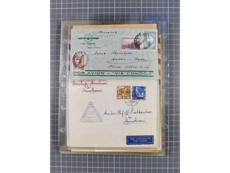 1910/45, Deutsche und internationale Flugpost, 2 Alben mit 430 Briefen, Karten, GZ, Ansichtskarten, dabei Deutsches Reich mit