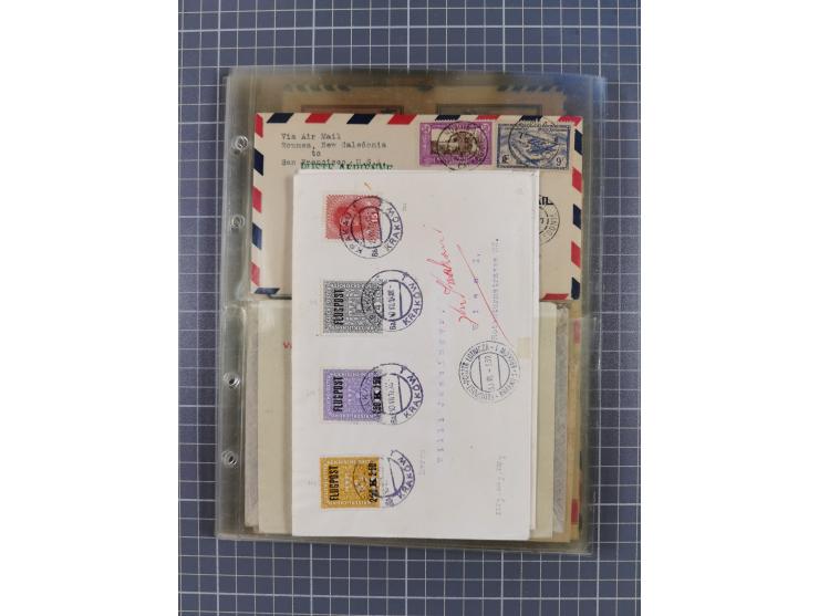 1910/45, Deutsche und internationale Flugpost, 2 Alben mit 430 Briefen, Karten, GZ, Ansichtskarten, dabei Deutsches Reich mit